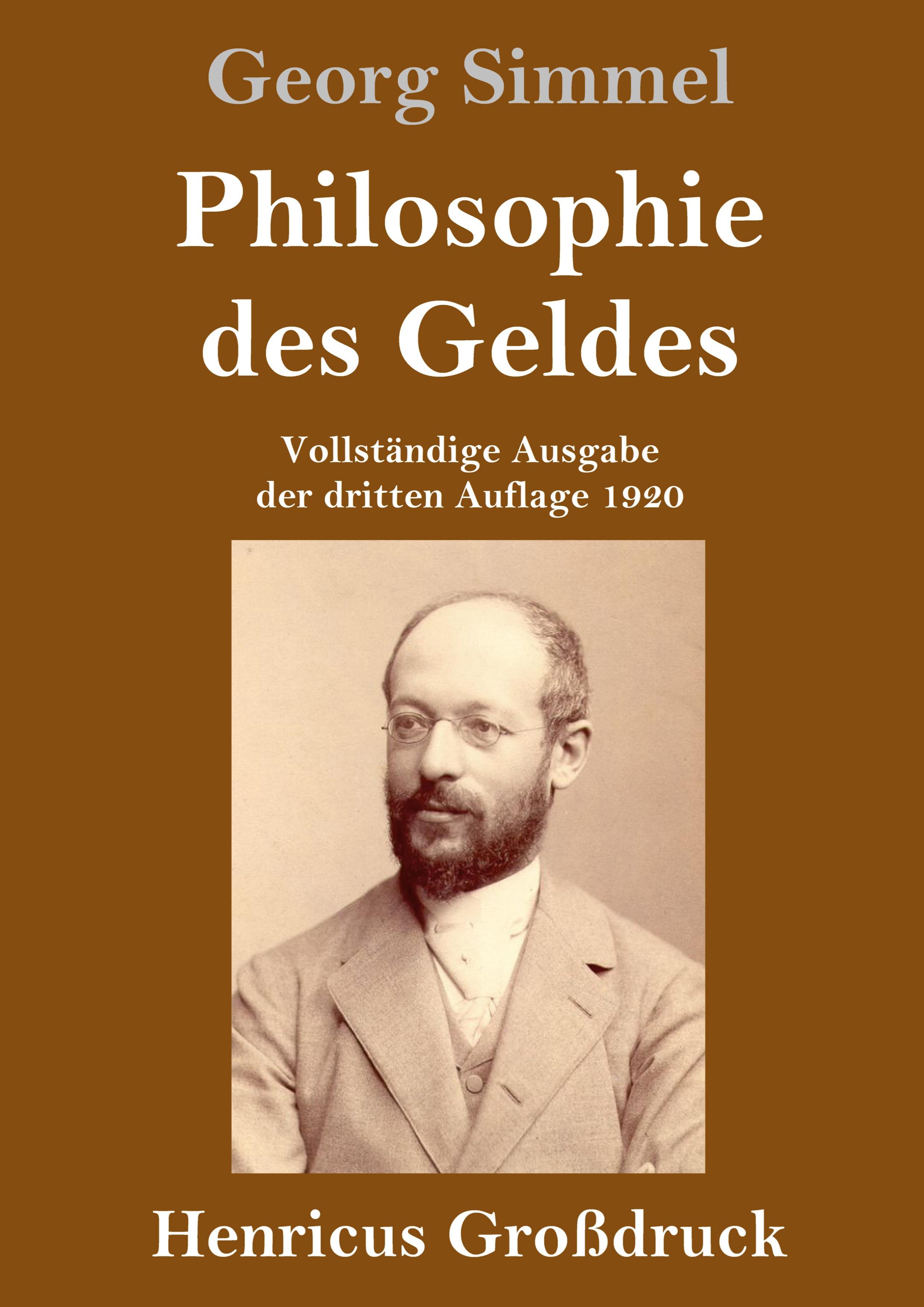 Vorderes Coverbild Philosophie des Geldes (Großdruck)