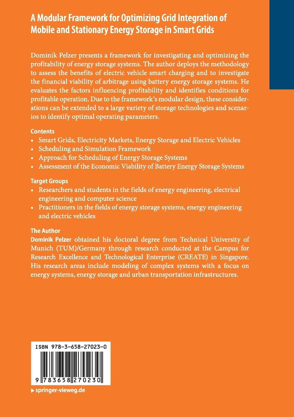 Rückseitencover A Modular Framework for Optimizing Grid Integration of Mobile and Stationary Energy Storage in Smart Grids
