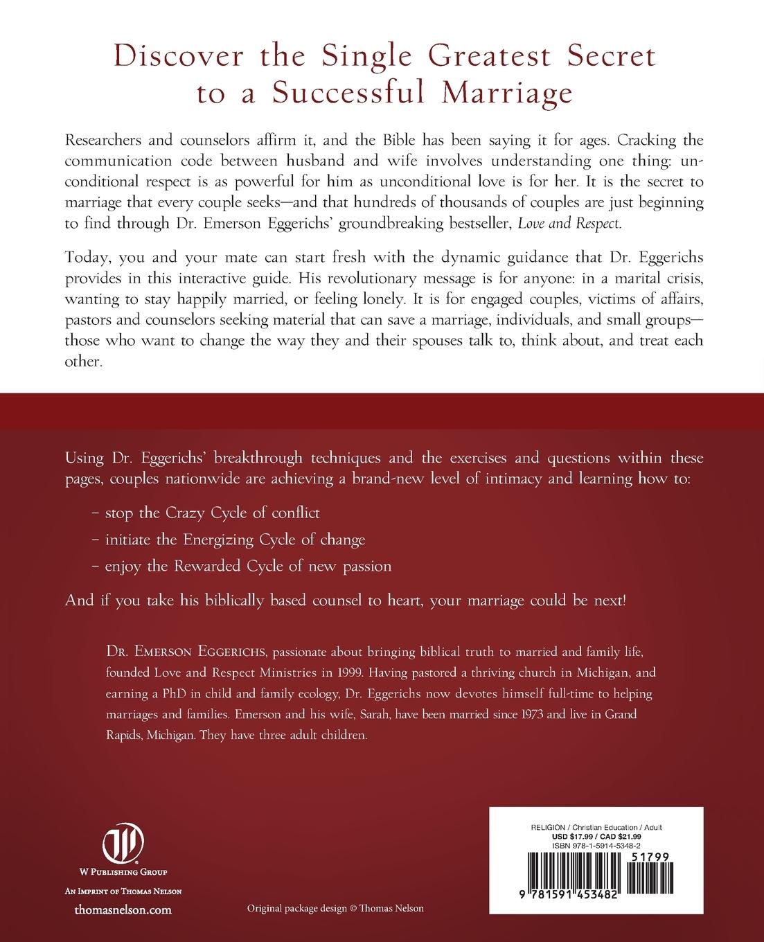 Rückseitencover Love and   Respect Workbook