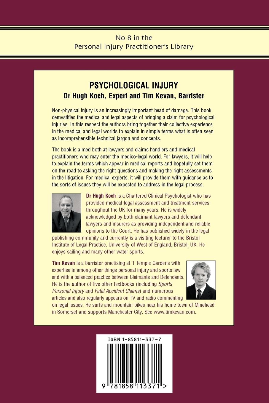 Rückseitencover Psychological Injury