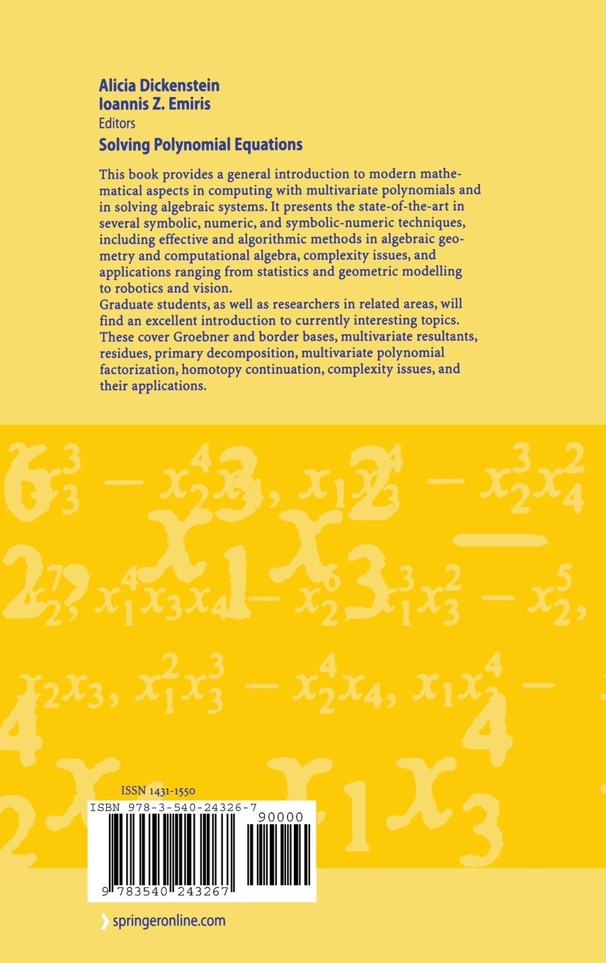Rückseitencover Solving Polynomial Equations