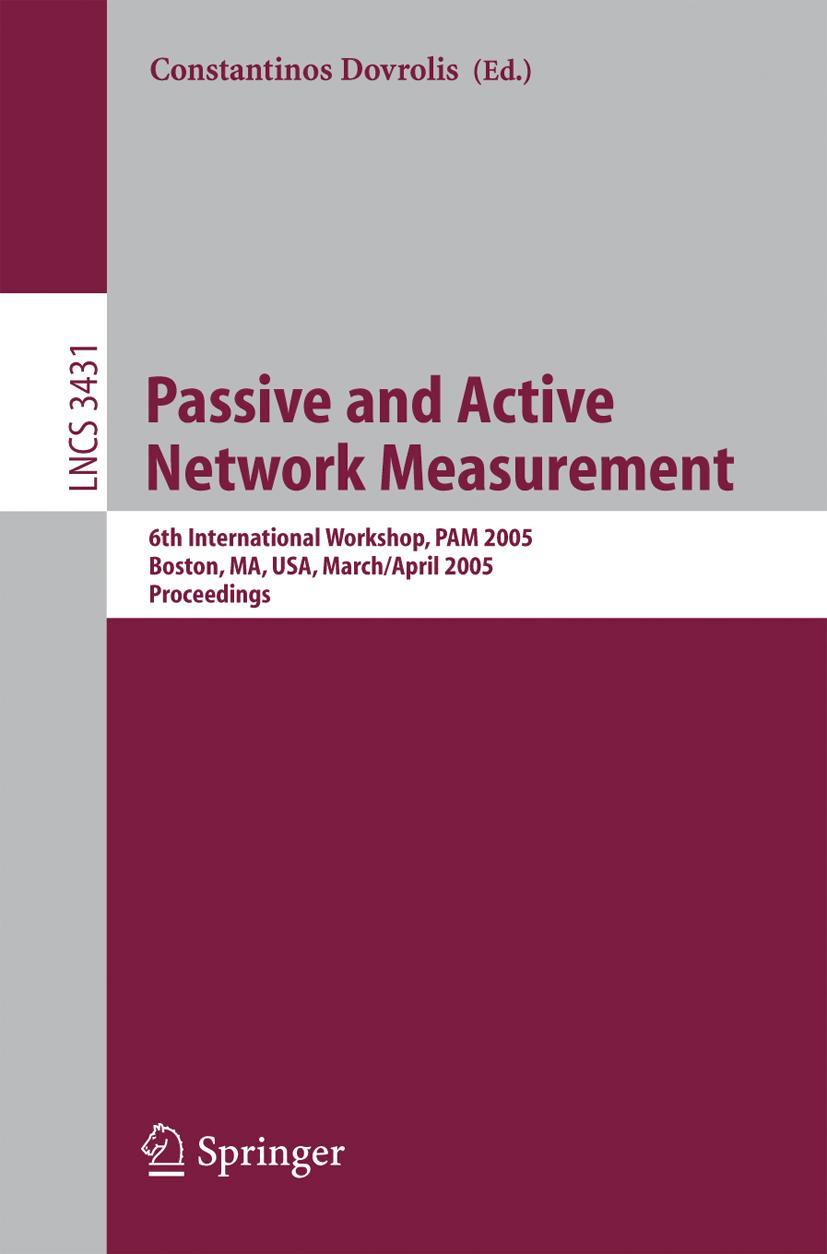 Vorderes Coverbild Passive and Active Network Measurement
