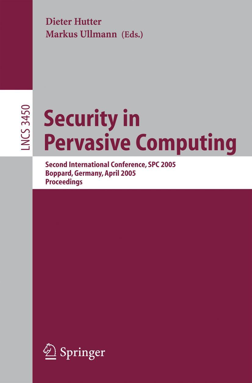 Vorderes Coverbild Security in Pervasive Computing
