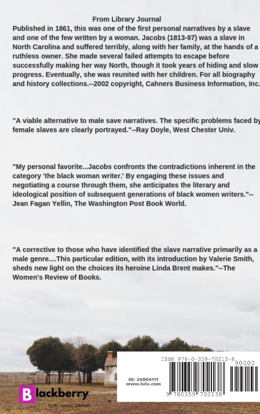 Rückseitencover Incidents In the Life of a Slave Girl