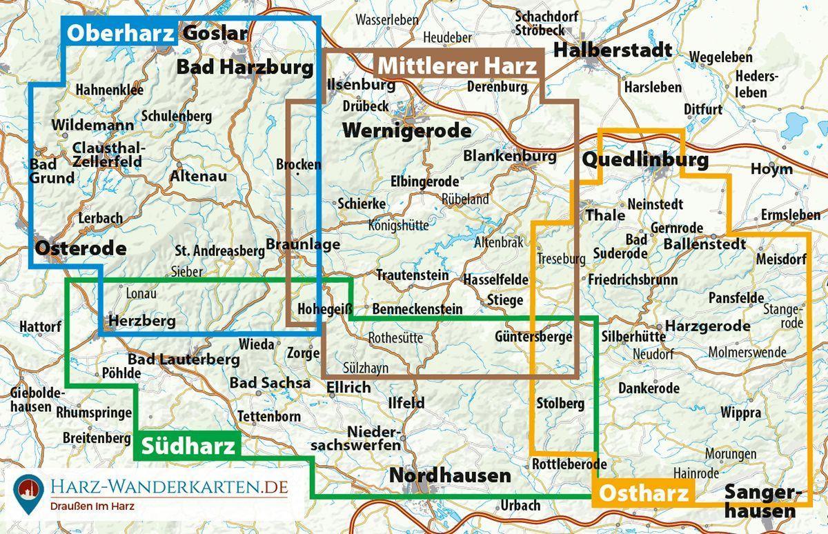 Beispielinhalt (Bild) Der Harz in 4 Teilen