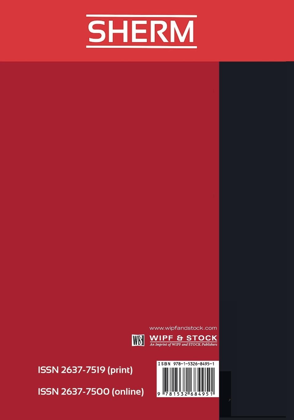 Rückseitencover Socio-Historical Examination of Religion and Ministry, Volume 1, Issue 1