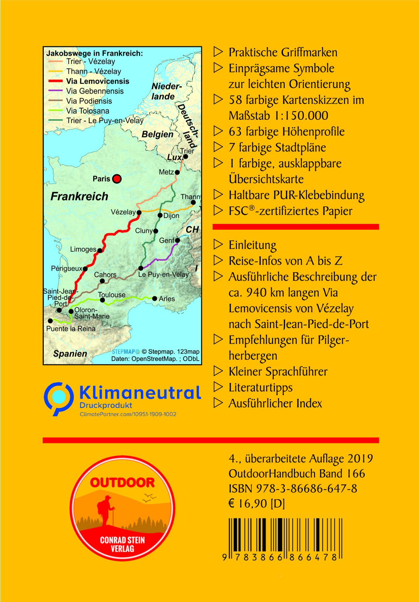 Rückseitencover Frankreich: Jakobsweg Via Lemovicensis