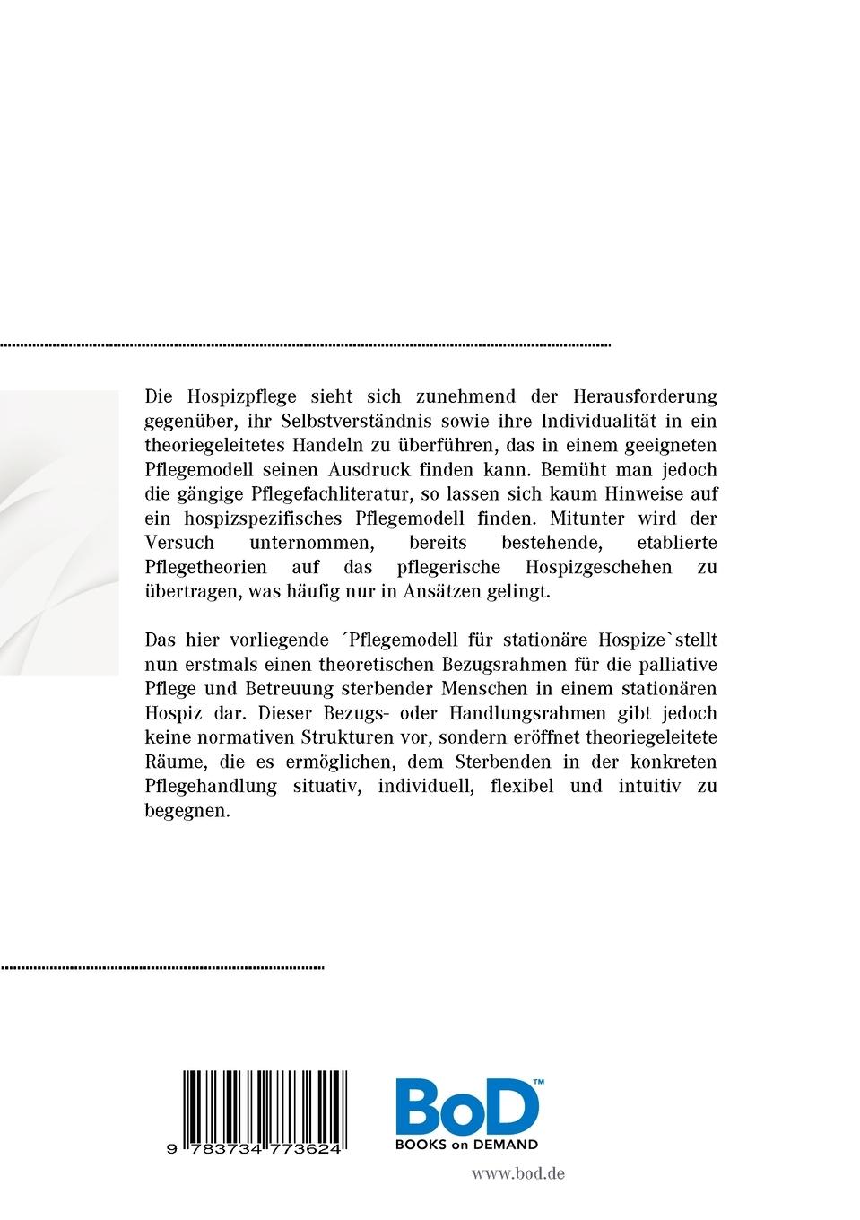 Rückseitencover Pflegemodell für stationäre Hospize