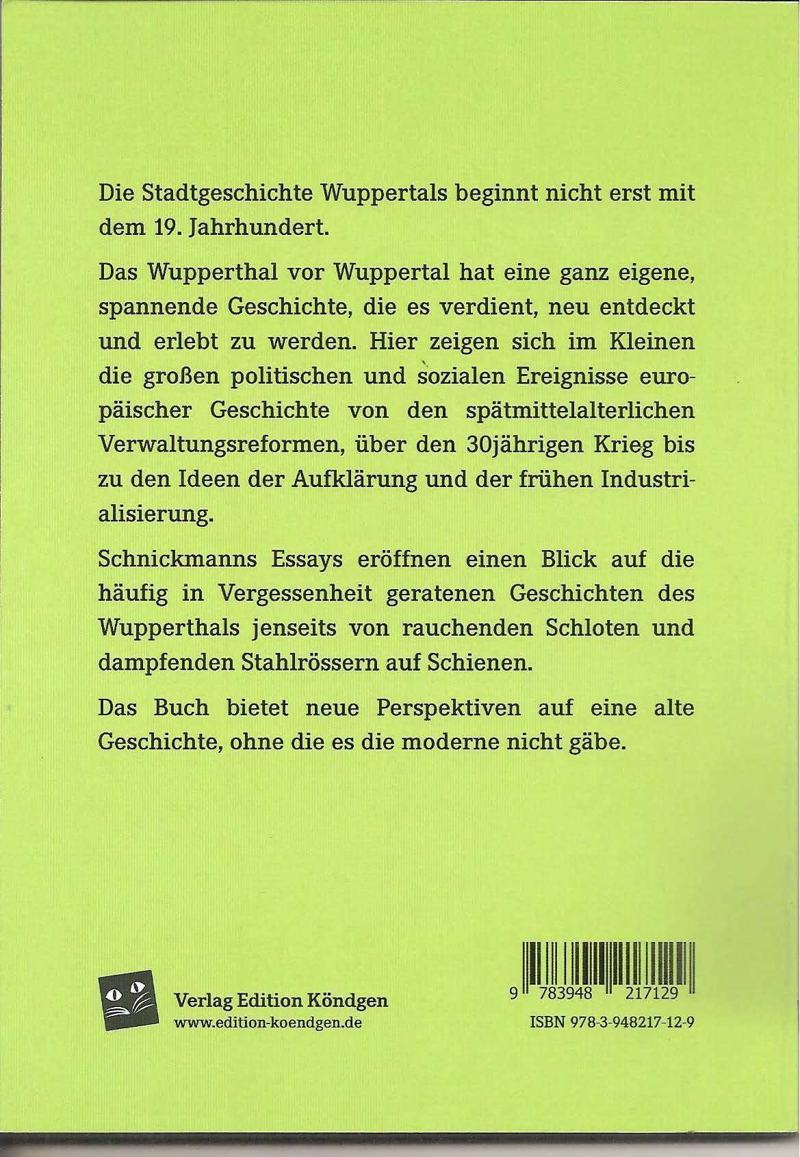Rückseitencover Im Wupperthal vor Wuppertal