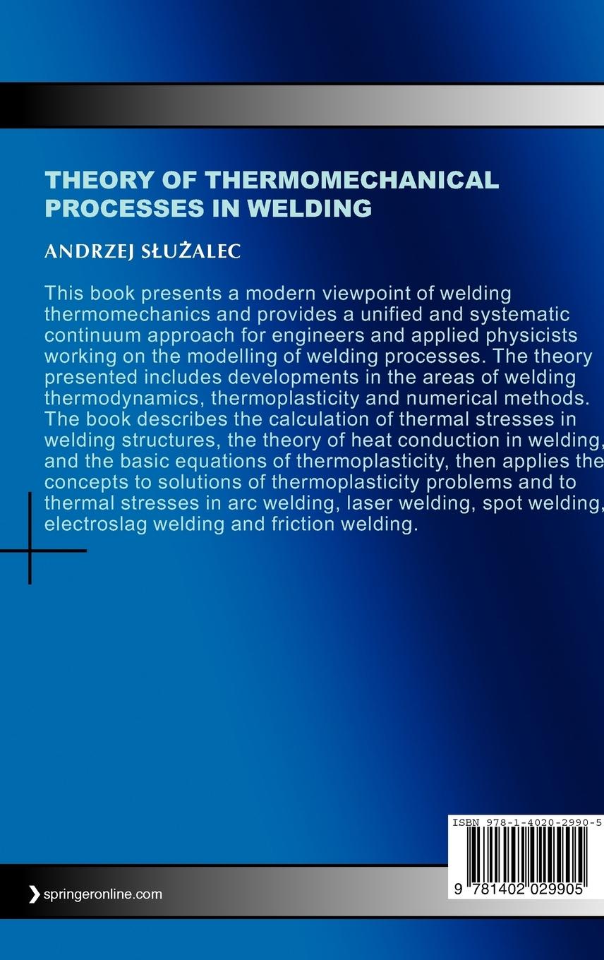Rückseitencover Theory of Thermomechanical Processes in Welding
