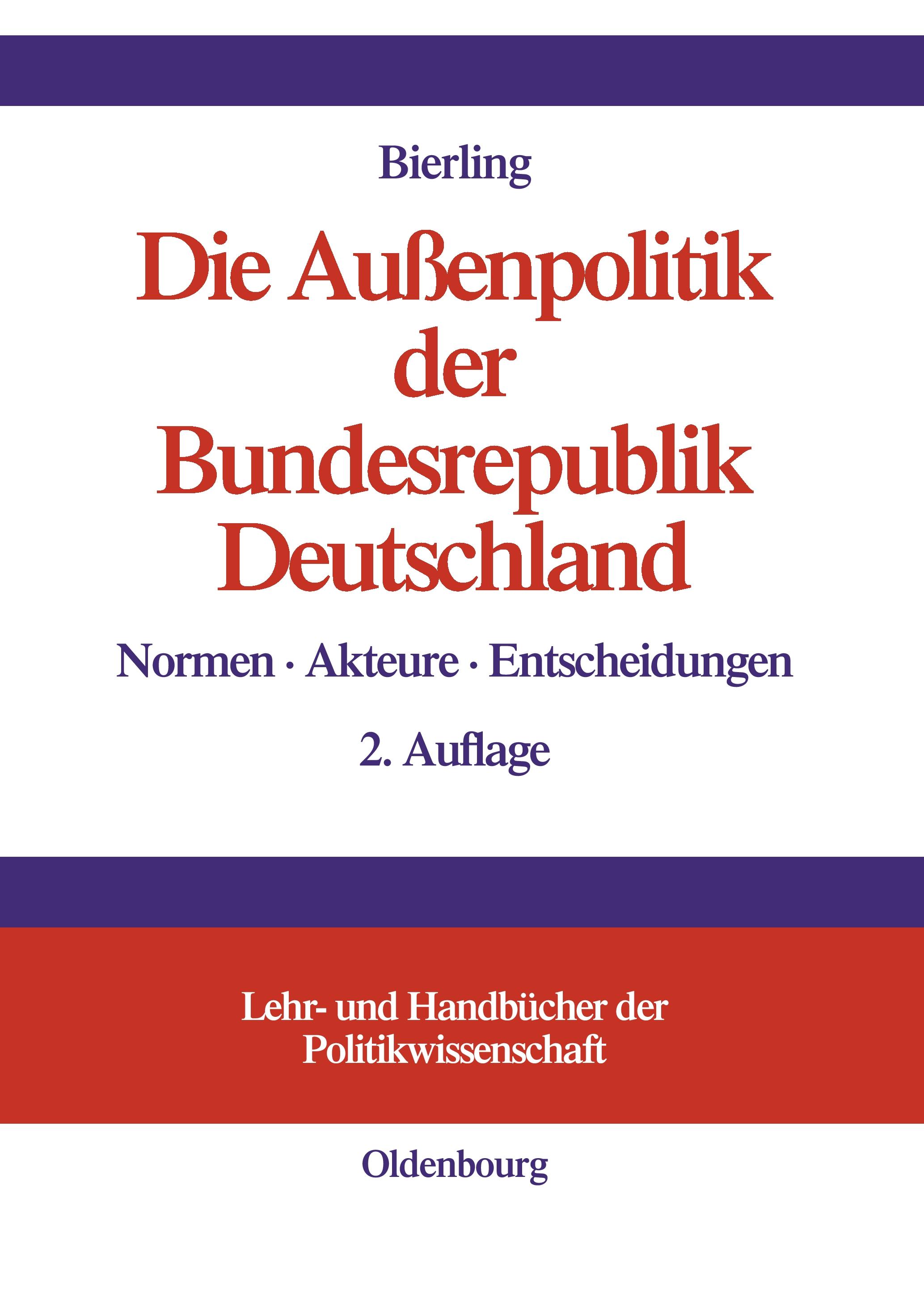 Vorderes Coverbild Die Außenpolitik der Bundesrepublik Deutschland