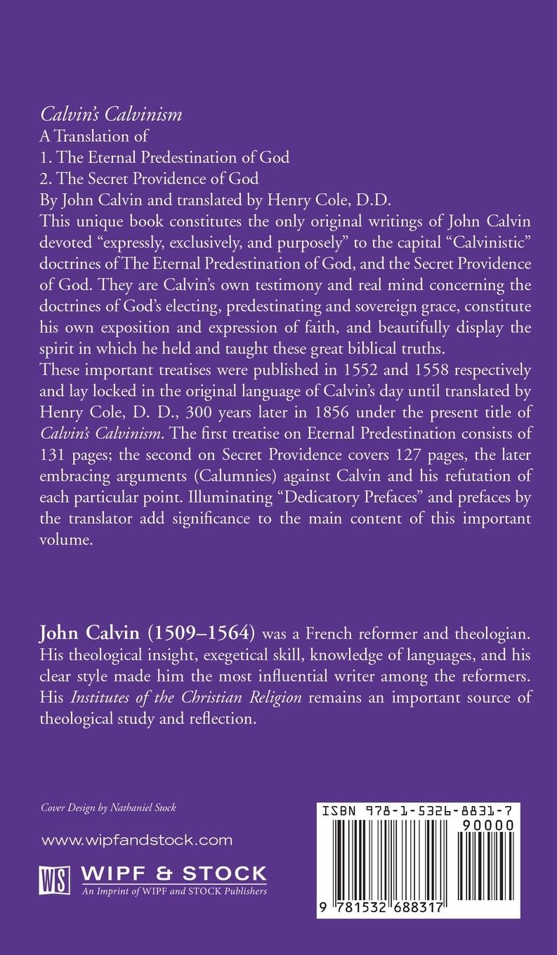 Rückseitencover Calvin's Calvinism