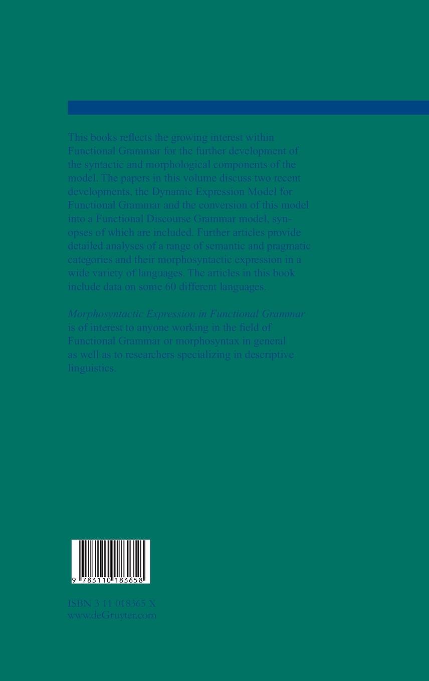 Rückseitencover Morphosyntactic Expression in Functional Grammar