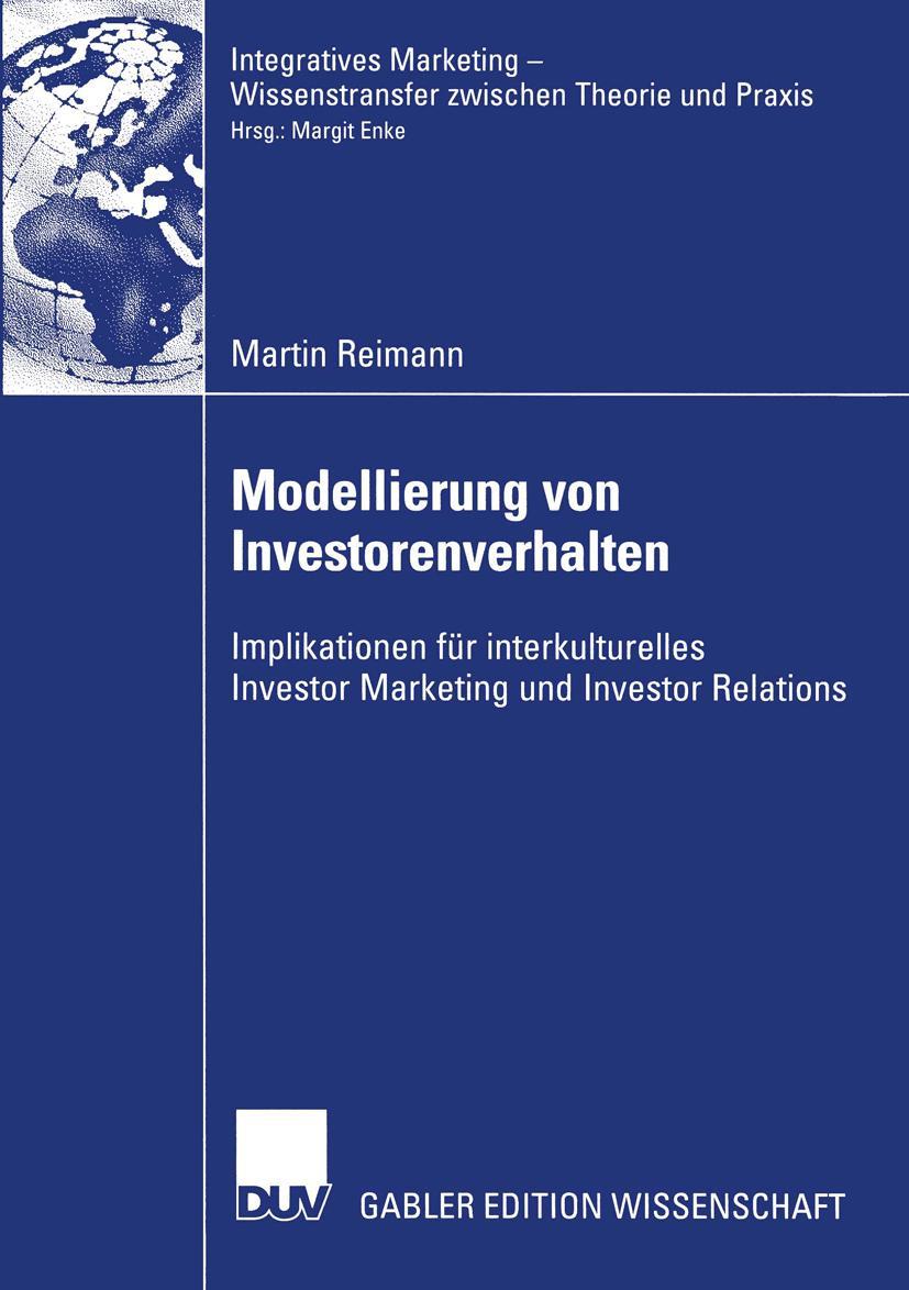 Vorderes Coverbild Modellierung von Investorenverhalten