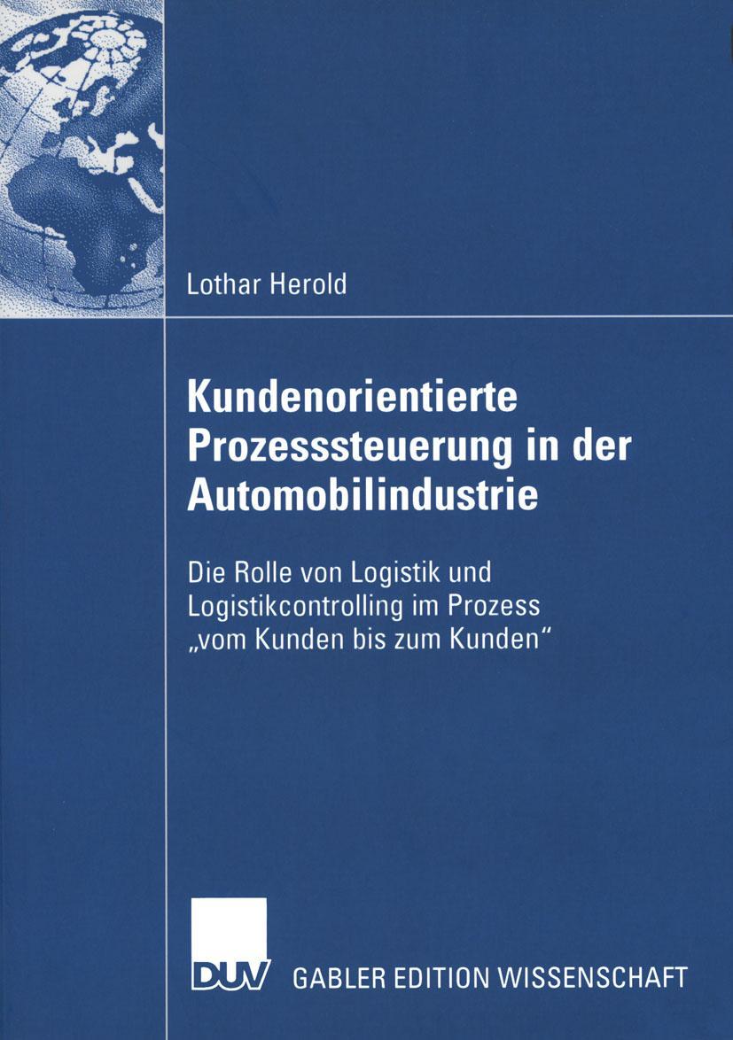 Vorderes Coverbild Kundenorientierte Prozesssteuerung in der Automobilindustrie