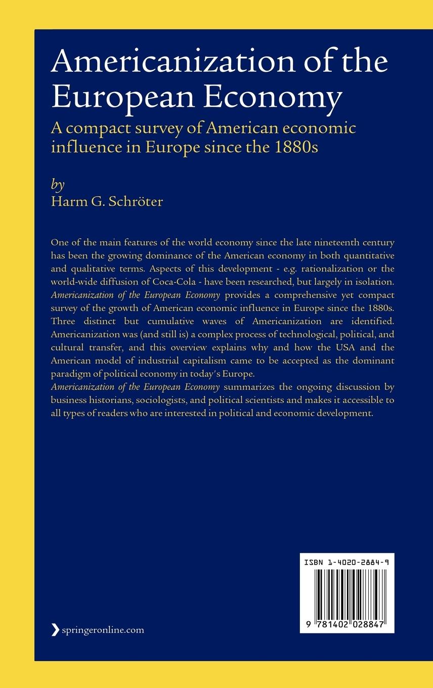 Rückseitencover Americanization of the European Economy