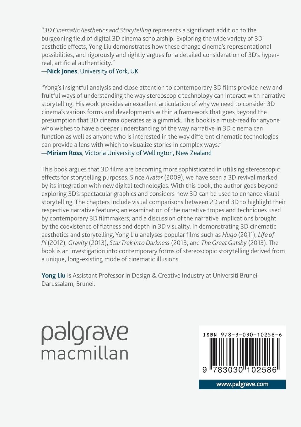 Rückseitencover 3D Cinematic Aesthetics and Storytelling