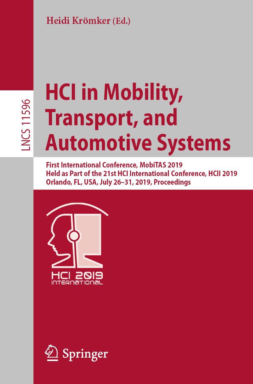 Vorderes Coverbild HCI in Mobility, Transport, and Automotive Systems