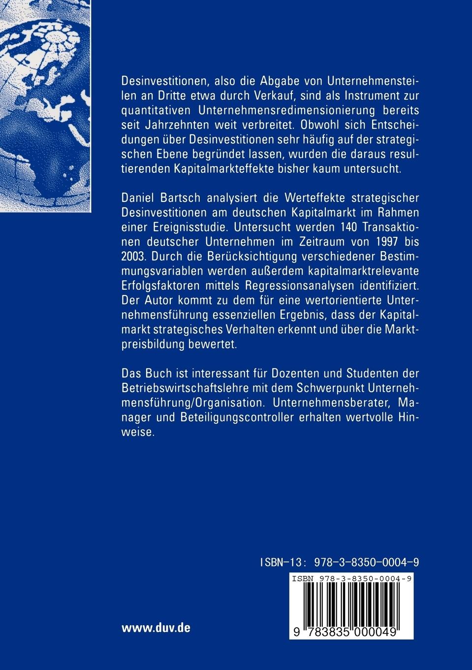 Rückseitencover Unternehmenswertsteigerung durch strategische Desinvestitionen