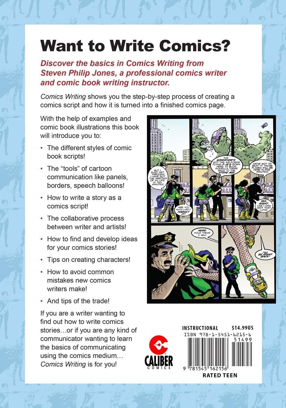 Rückseitencover Comics Writing