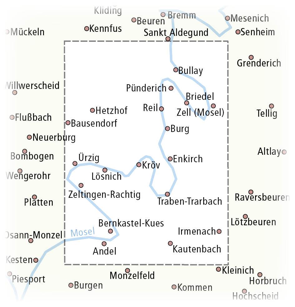 Beispielinhalt (Bild) Mittelmosel, Bernkastel-Kues - Traben-Trarbach - Kröv 1 : 25 000