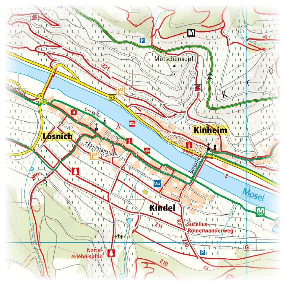 Beispielinhalt (Bild) Mittelmosel, Bernkastel-Kues - Traben-Trarbach - Kröv 1 : 25 000