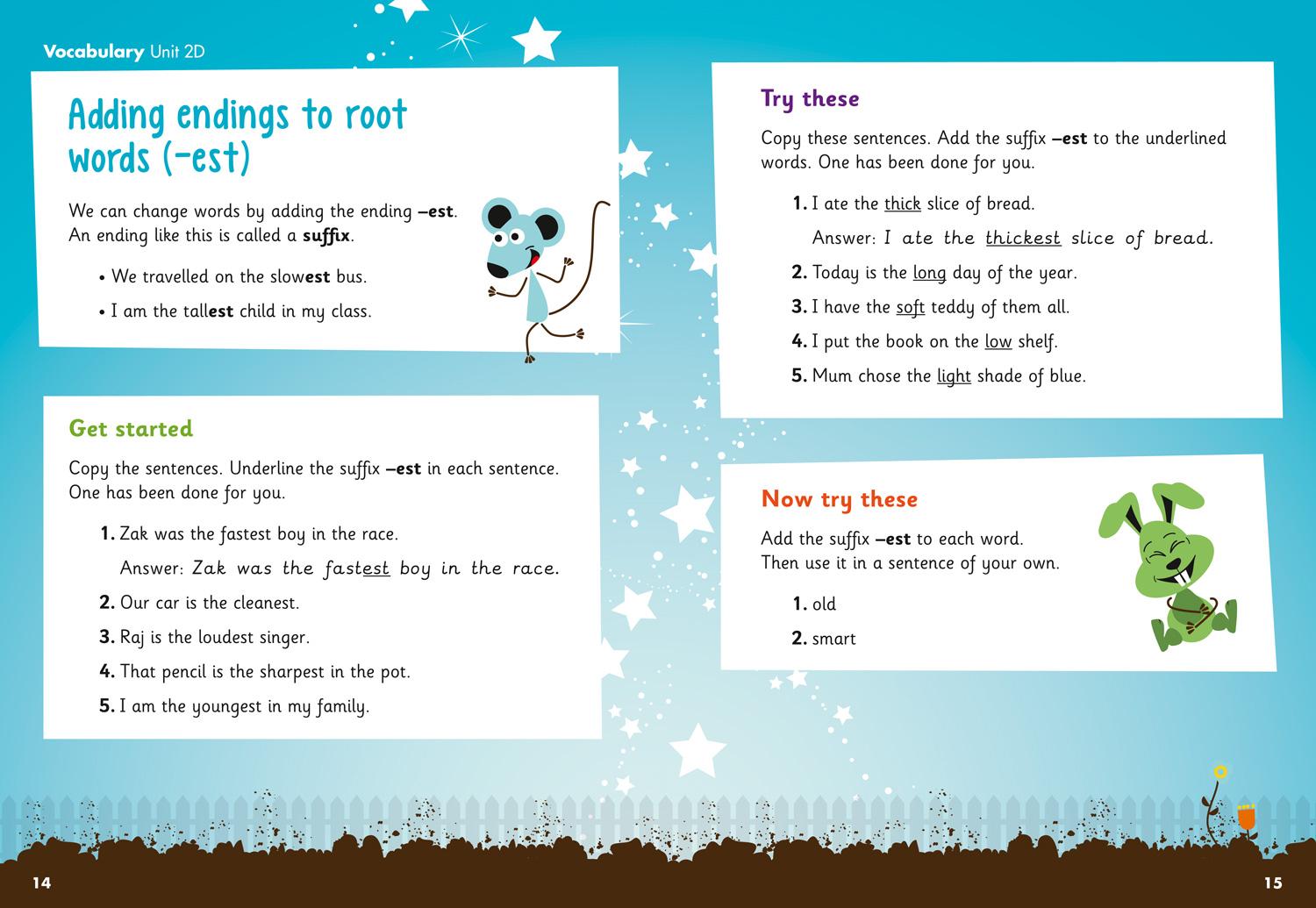 Beispielinhalt (Bild) Vocabulary, Grammar and Punctuation Skills Pupil Book 1