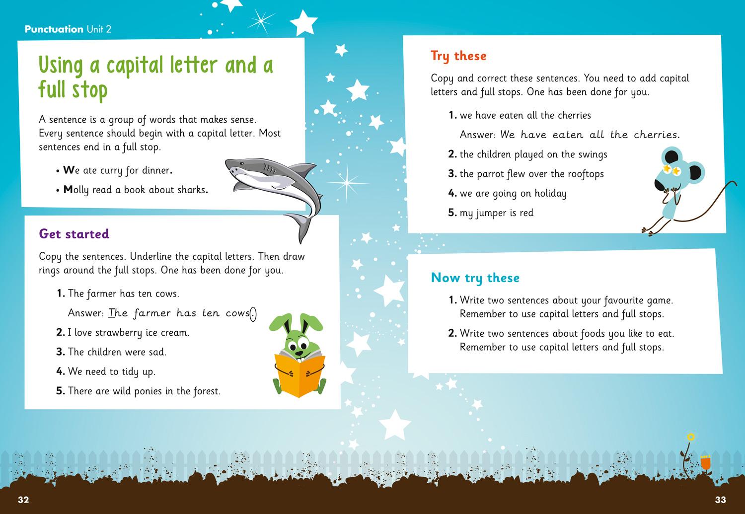 Beispielinhalt (Bild) Vocabulary, Grammar and Punctuation Skills Pupil Book 1