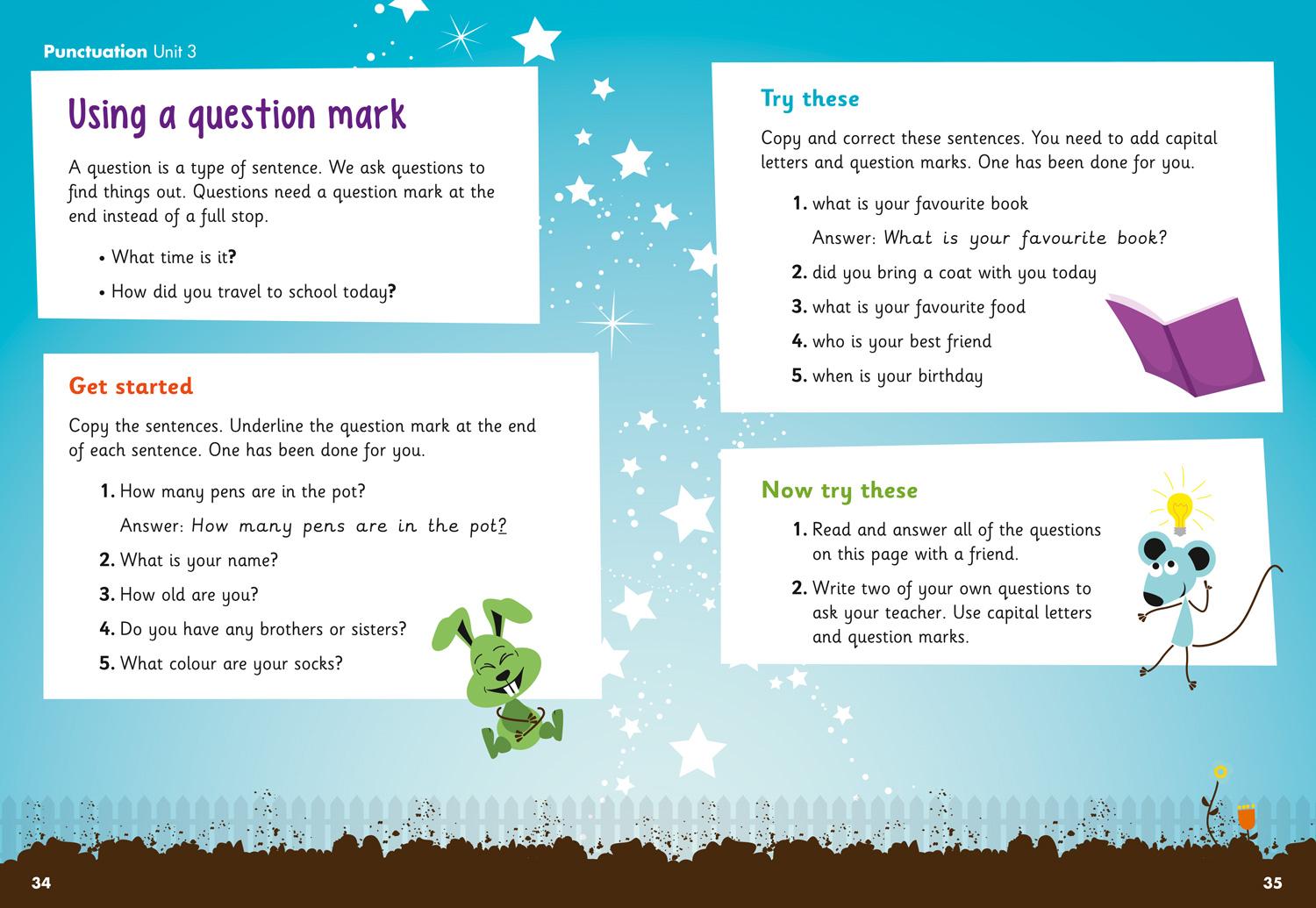 Beispielinhalt (Bild) Vocabulary, Grammar and Punctuation Skills Pupil Book 1