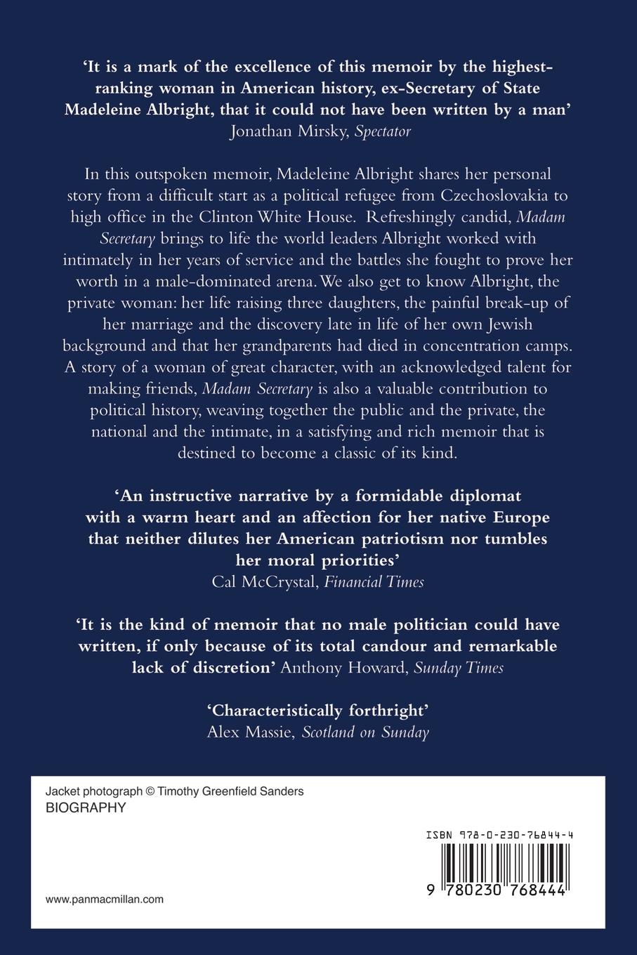 Rückseitencover Madam Secretary