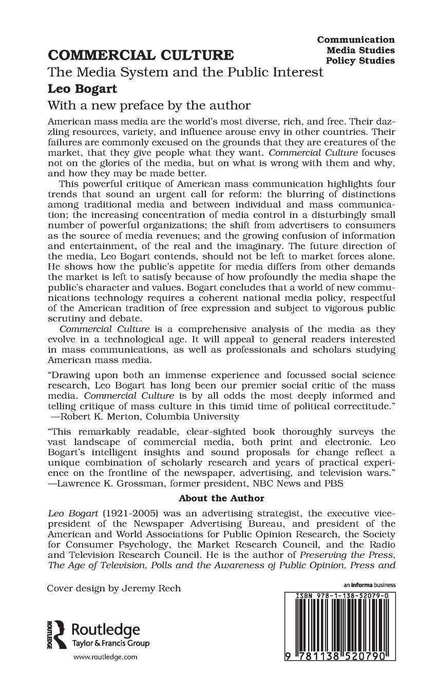 Rückseitencover Commercial Culture