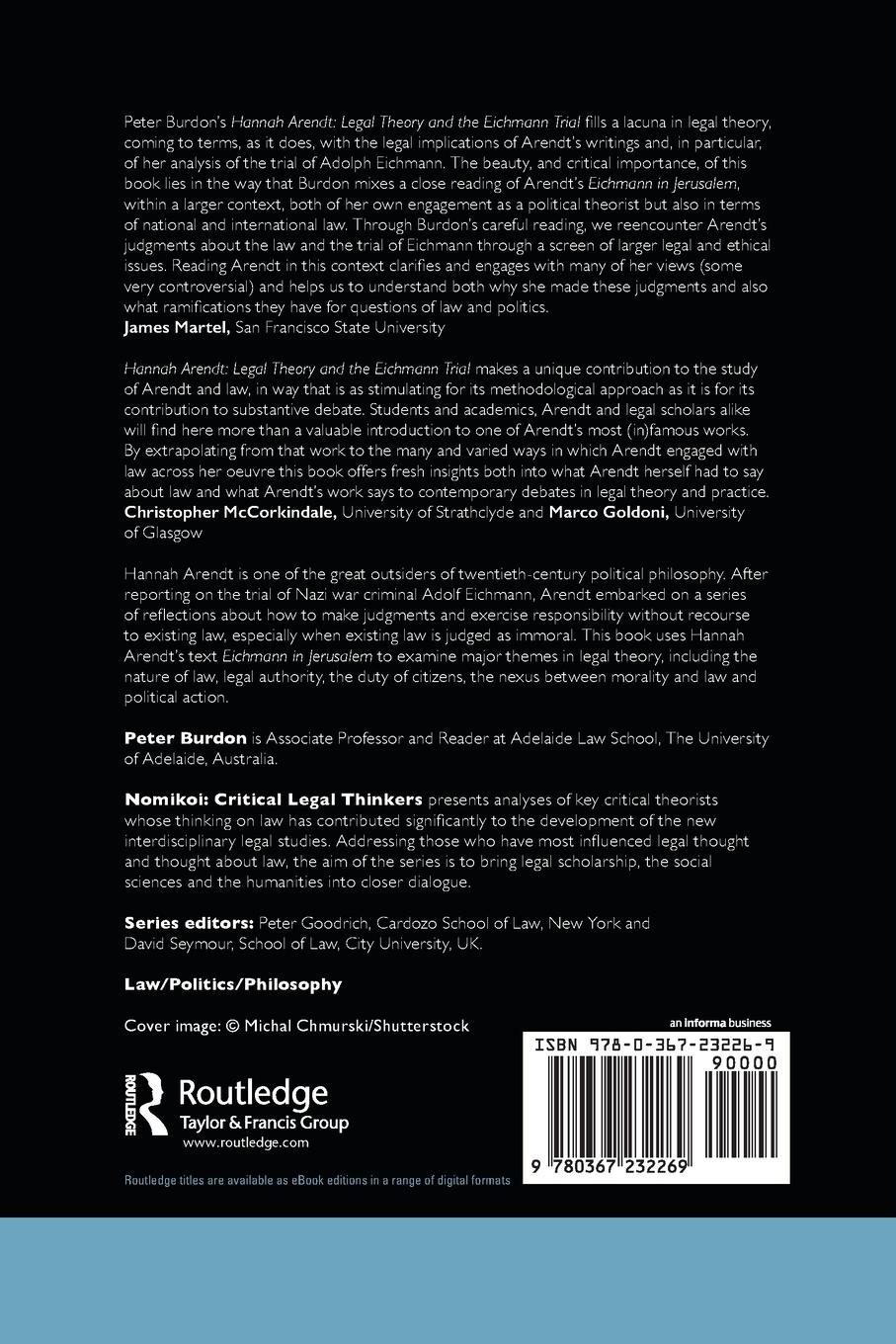 Rückseitencover Hannah Arendt