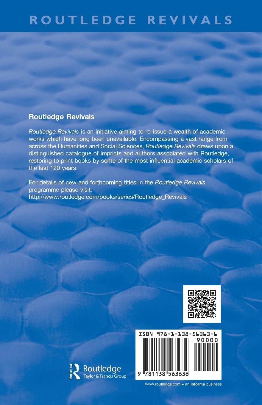 Rückseitencover Routledge Revivals