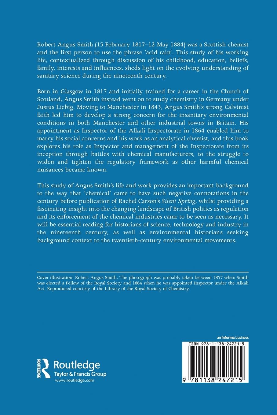 Rückseitencover Acid Rain and the Rise of the Environmental Chemist in Nineteenth-Century Britain