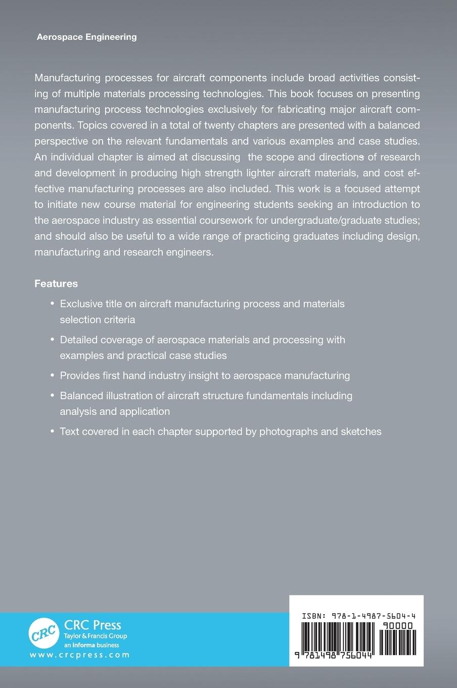 Rückseitencover Aerospace Manufacturing Processes