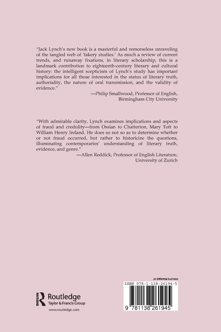 Rückseitencover Deception and Detection in Eighteenth-Century Britain
