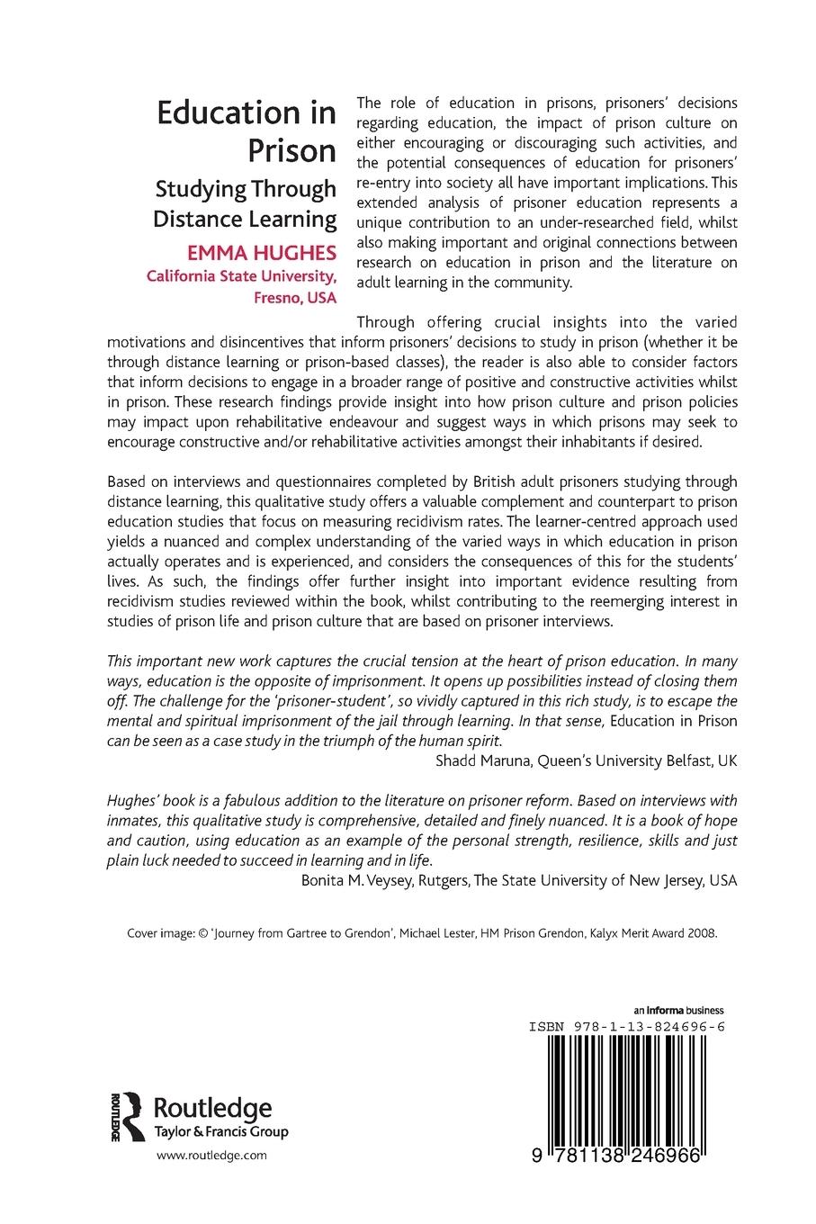 Rückseitencover Education in Prison