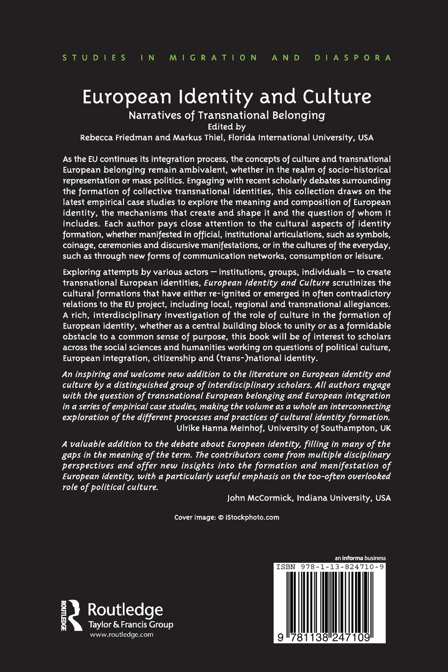 Rückseitencover European Identity and Culture