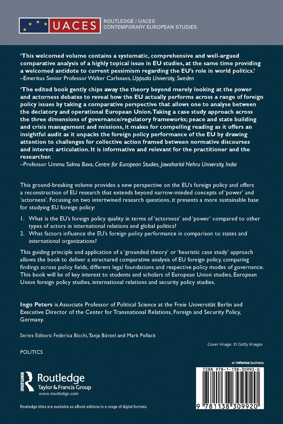 Rückseitencover The European Union's Foreign Policy in Comparative Perspective