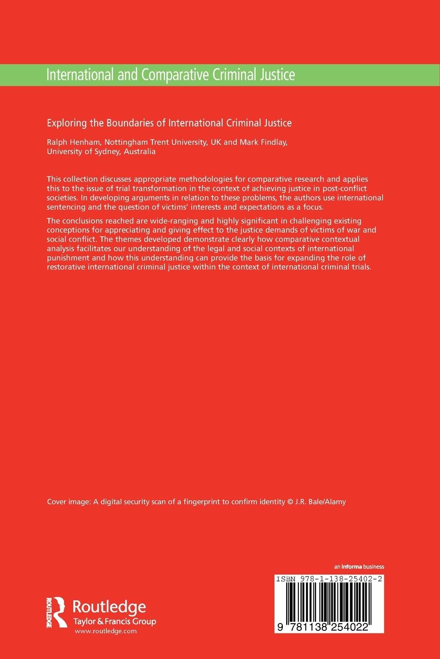 Rückseitencover Exploring the Boundaries of International Criminal Justice