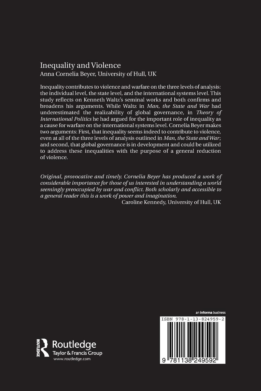 Rückseitencover Inequality and Violence