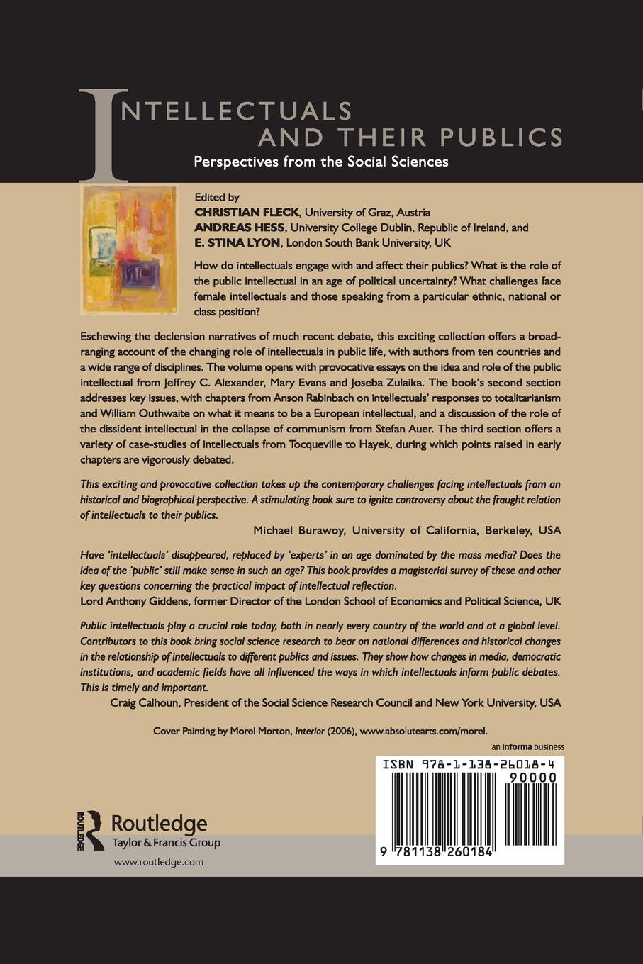 Rückseitencover Intellectuals and Their Publics