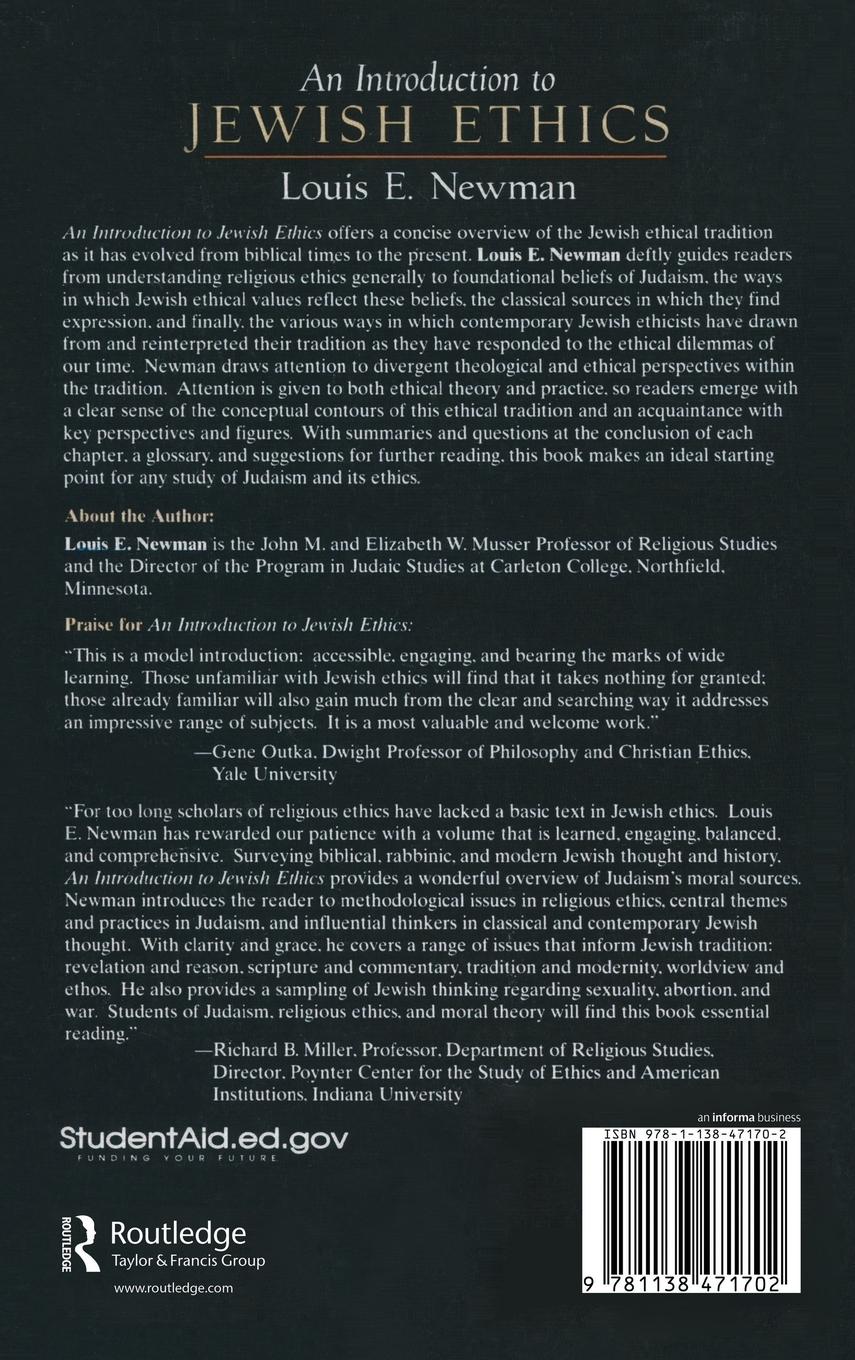Rückseitencover Introduction to Jewish Ethics
