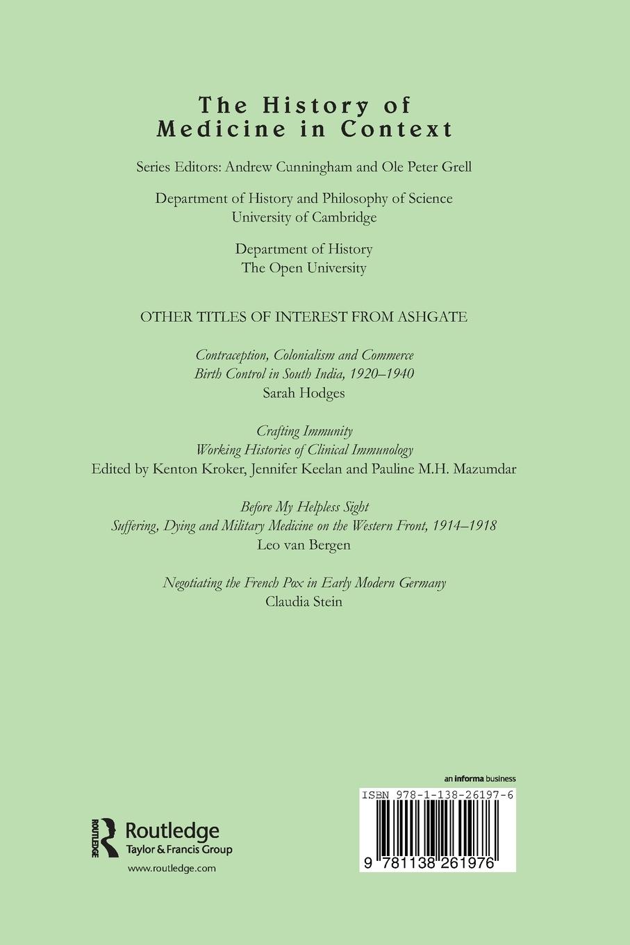 Rückseitencover Ireland and Medicine in the Seventeenth and Eighteenth Centuries