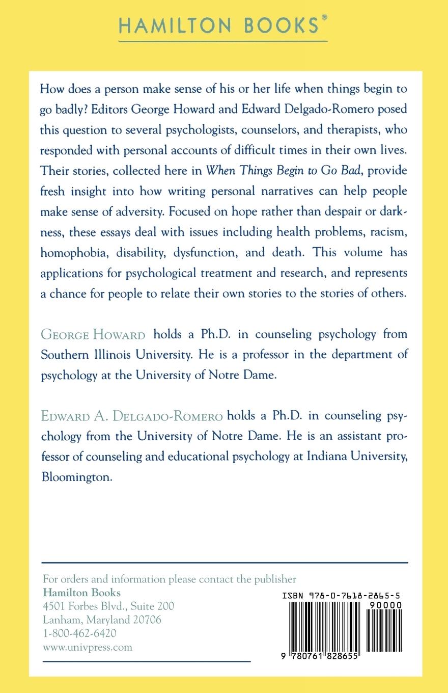 Rückseitencover When Things Begin to Go Bad