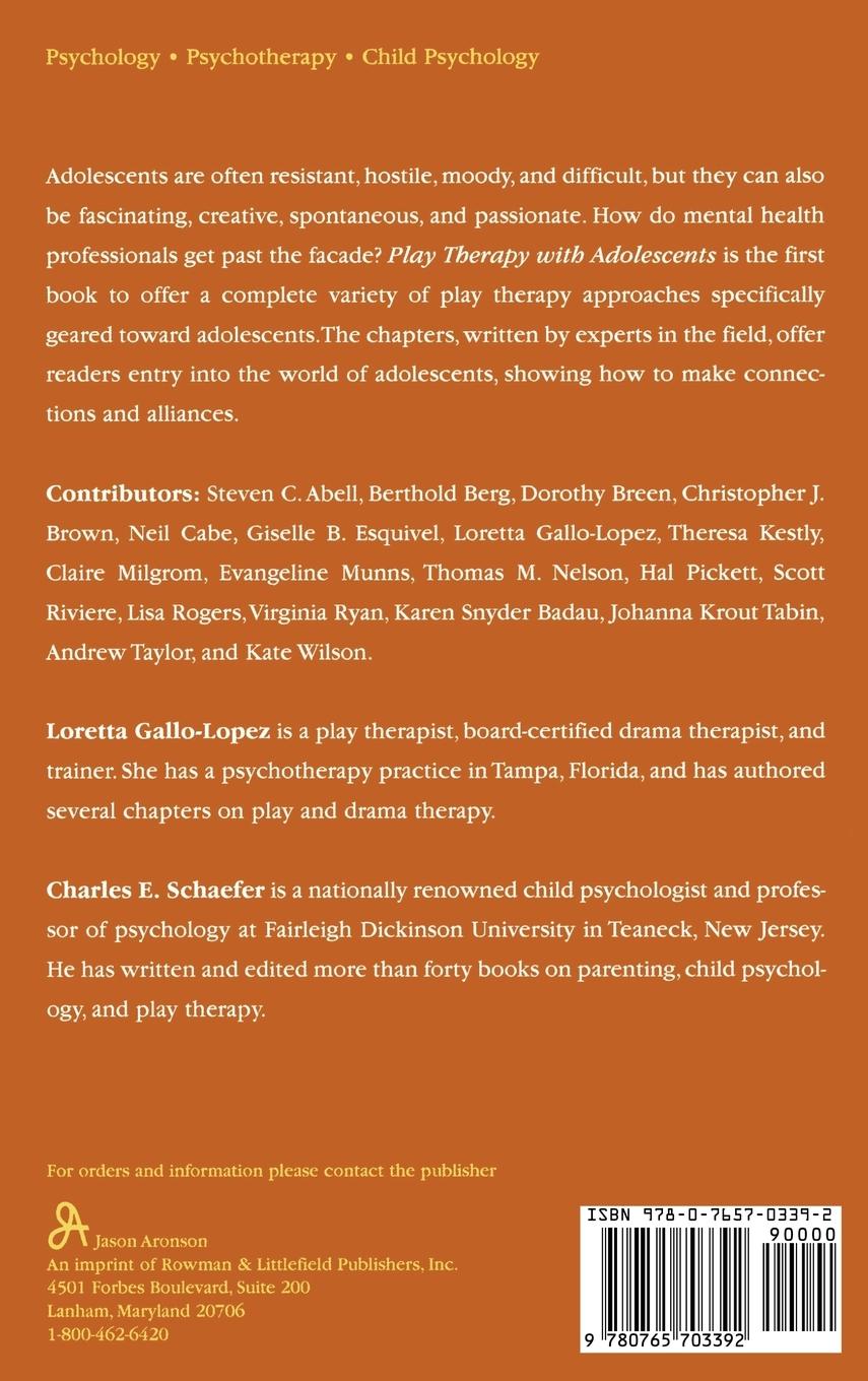 Rückseitencover Play Therapy with Adolescents