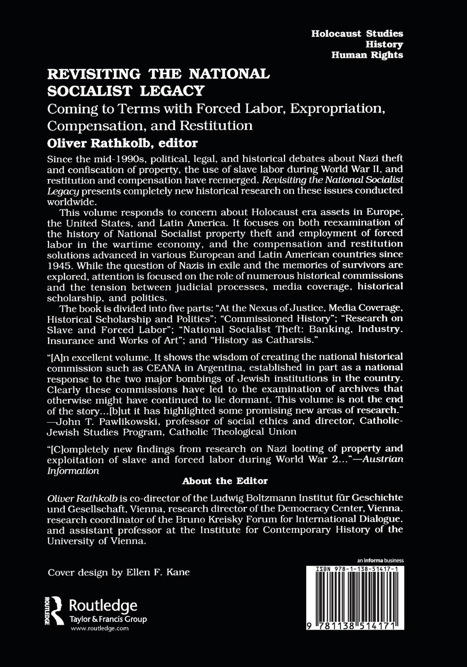 Rückseitencover Revisiting the National Socialist Legacy