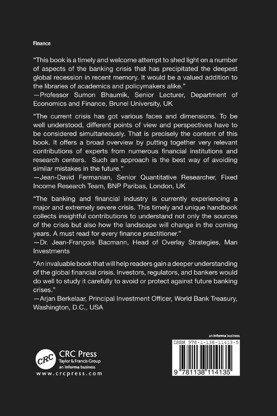 Rückseitencover The Banking Crisis Handbook