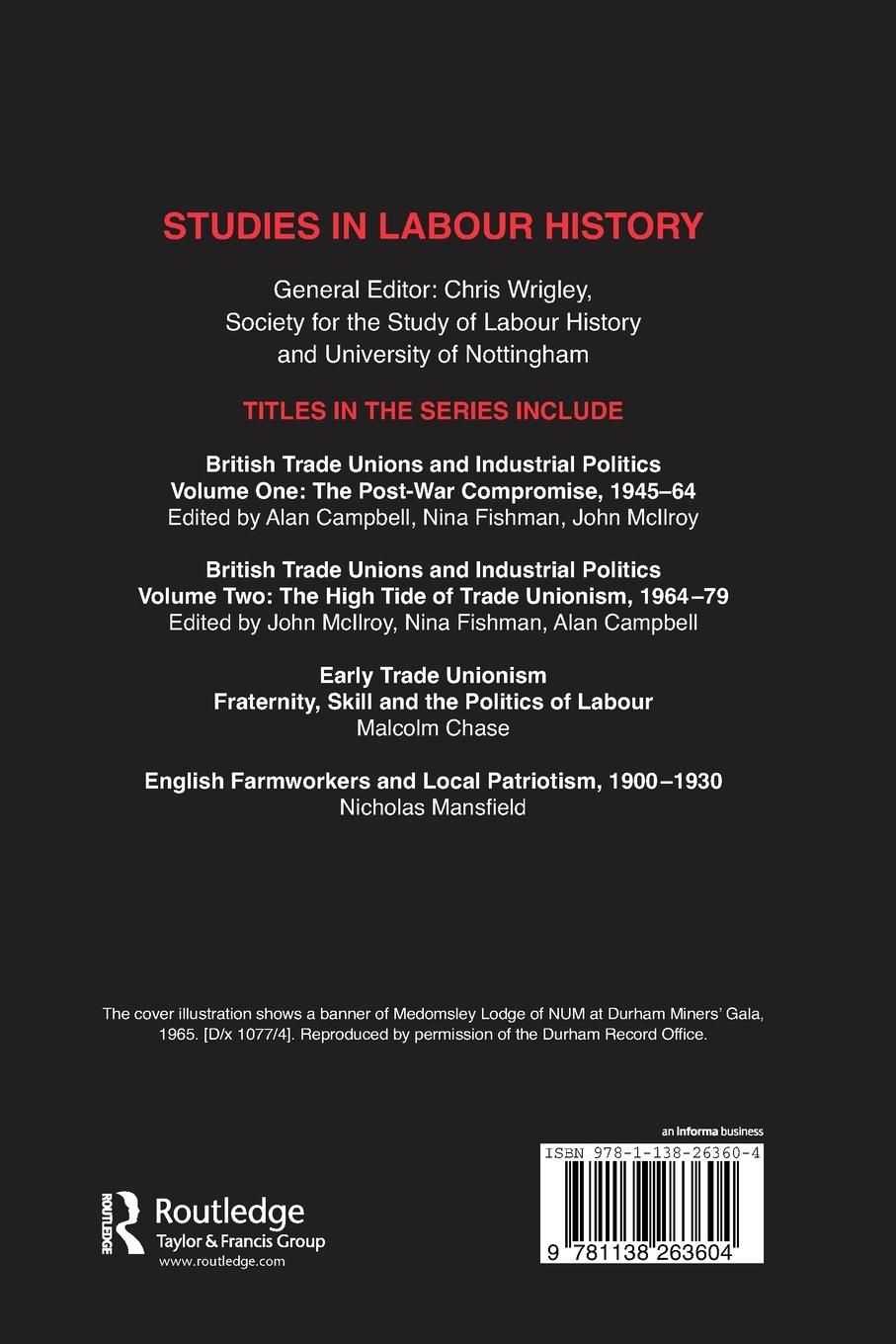 Rückseitencover The NUM and British Politics