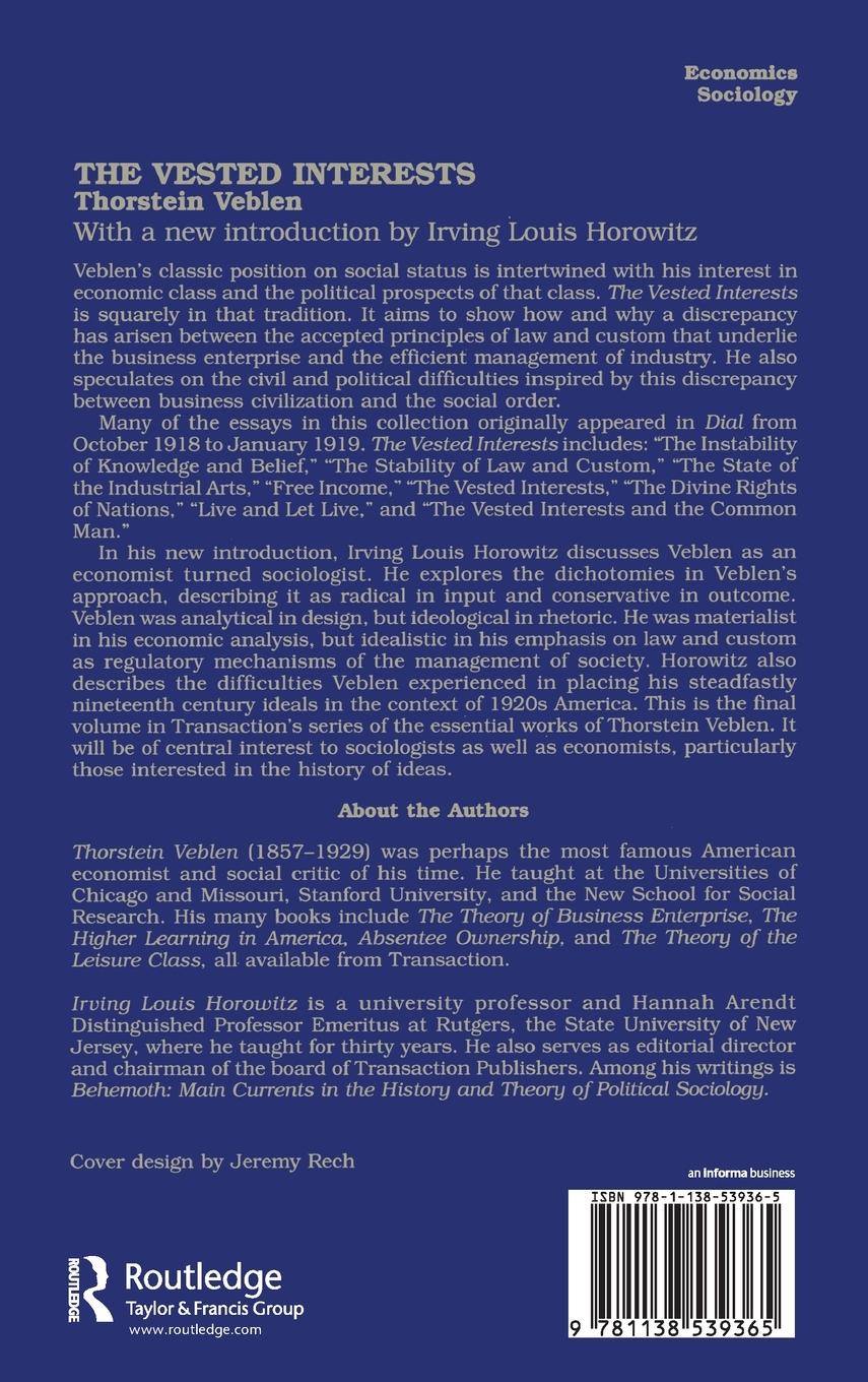 Rückseitencover The Vested Interests